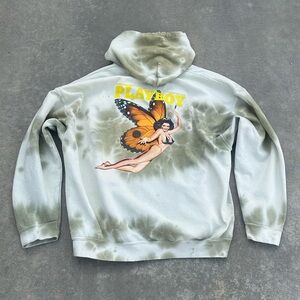 playboy sweater long sleeve sweatshirt hoodie hooded jacket tie dye butterfly